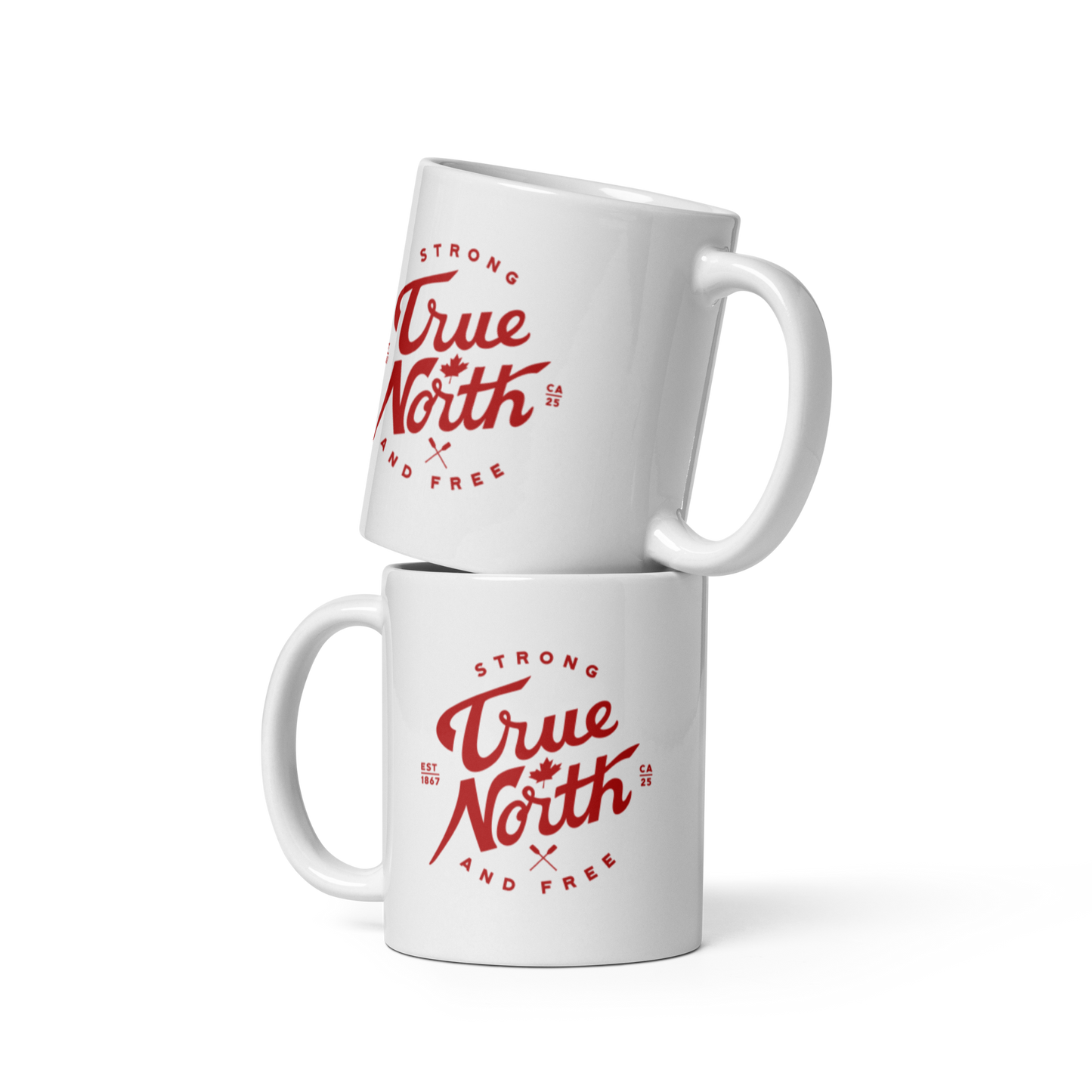 True North Strong and Free 11 oz Ceramic Mug