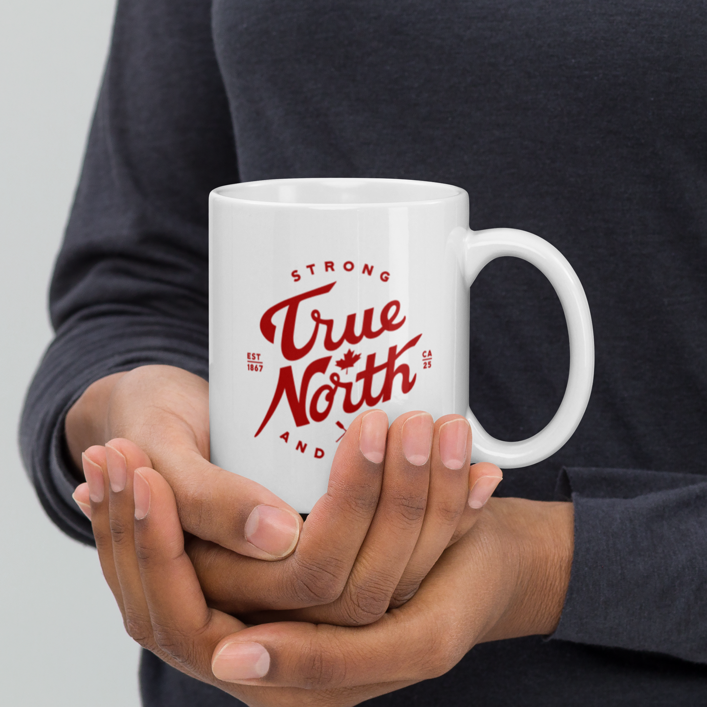 True North Strong and Free 11 oz Ceramic Mug