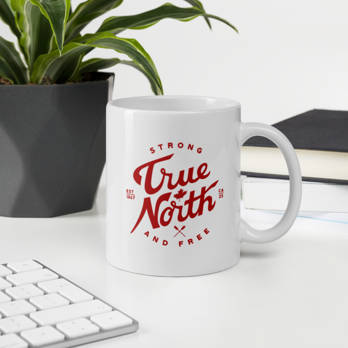 True North Strong and Free 11 oz Ceramic Mug